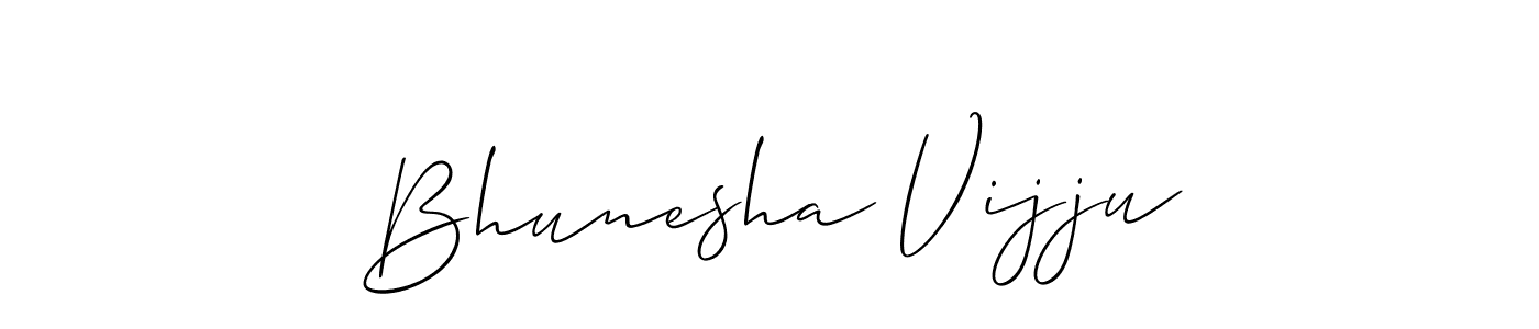 How to make Bhunesha Vijju name signature. Use Allison_Script style for creating short signs online. This is the latest handwritten sign. Bhunesha Vijju signature style 2 images and pictures png