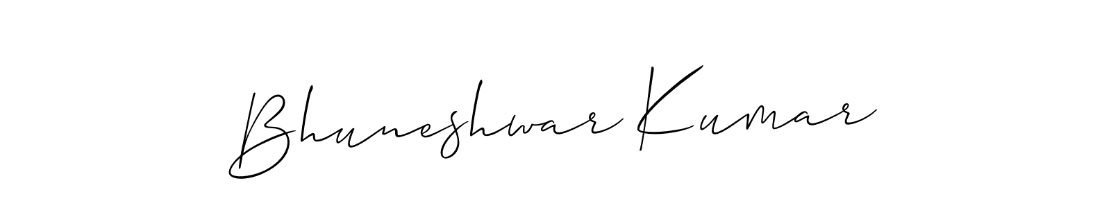 How to make Bhuneshwar Kumar name signature. Use Allison_Script style for creating short signs online. This is the latest handwritten sign. Bhuneshwar Kumar signature style 2 images and pictures png