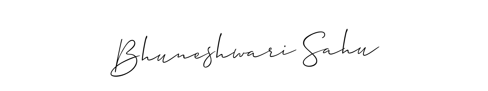 Design your own signature with our free online signature maker. With this signature software, you can create a handwritten (Allison_Script) signature for name Bhuneshwari Sahu. Bhuneshwari Sahu signature style 2 images and pictures png