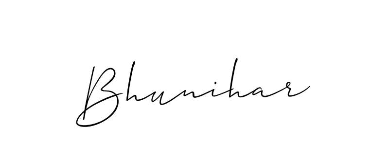 It looks lik you need a new signature style for name Bhunihar. Design unique handwritten (Allison_Script) signature with our free signature maker in just a few clicks. Bhunihar signature style 2 images and pictures png