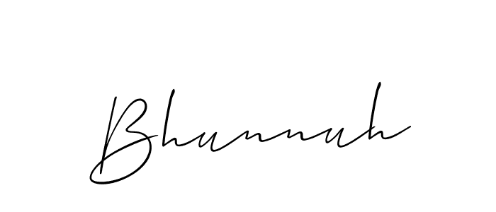 Make a beautiful signature design for name Bhunnuh. Use this online signature maker to create a handwritten signature for free. Bhunnuh signature style 2 images and pictures png