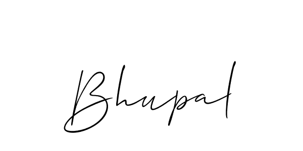 Design your own signature with our free online signature maker. With this signature software, you can create a handwritten (Allison_Script) signature for name Bhupal. Bhupal signature style 2 images and pictures png