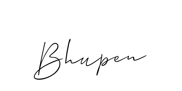 Use a signature maker to create a handwritten signature online. With this signature software, you can design (Allison_Script) your own signature for name Bhupen. Bhupen signature style 2 images and pictures png