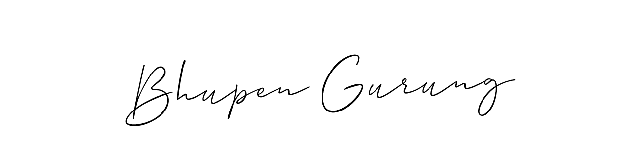 Bhupen Gurung stylish signature style. Best Handwritten Sign (Allison_Script) for my name. Handwritten Signature Collection Ideas for my name Bhupen Gurung. Bhupen Gurung signature style 2 images and pictures png