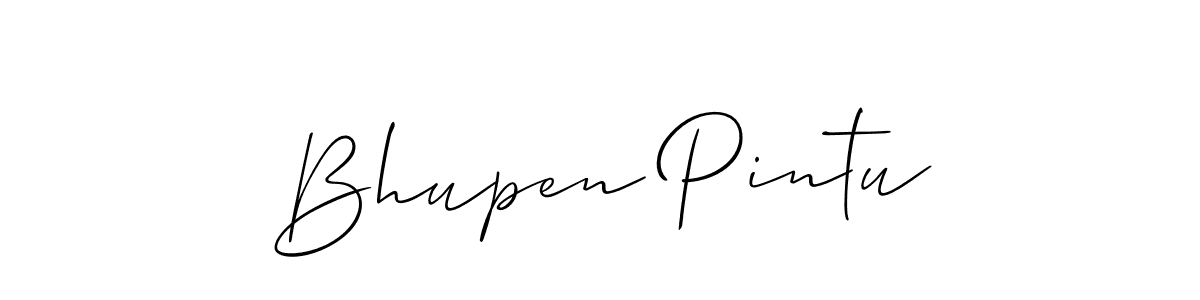 The best way (Allison_Script) to make a short signature is to pick only two or three words in your name. The name Bhupen Pintu include a total of six letters. For converting this name. Bhupen Pintu signature style 2 images and pictures png