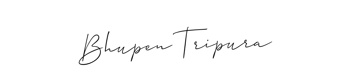 Use a signature maker to create a handwritten signature online. With this signature software, you can design (Allison_Script) your own signature for name Bhupen Tripura. Bhupen Tripura signature style 2 images and pictures png