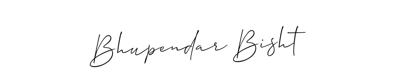 How to make Bhupendar Bisht name signature. Use Allison_Script style for creating short signs online. This is the latest handwritten sign. Bhupendar Bisht signature style 2 images and pictures png