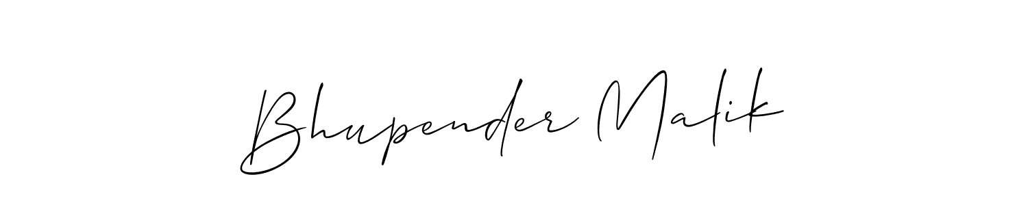 How to make Bhupender Malik signature? Allison_Script is a professional autograph style. Create handwritten signature for Bhupender Malik name. Bhupender Malik signature style 2 images and pictures png