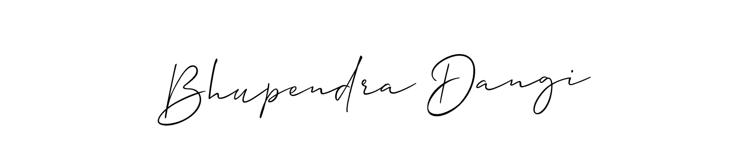 How to make Bhupendra Dangi name signature. Use Allison_Script style for creating short signs online. This is the latest handwritten sign. Bhupendra Dangi signature style 2 images and pictures png