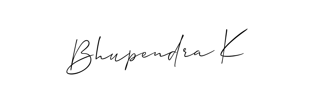 if you are searching for the best signature style for your name Bhupendra K. so please give up your signature search. here we have designed multiple signature styles  using Allison_Script. Bhupendra K signature style 2 images and pictures png