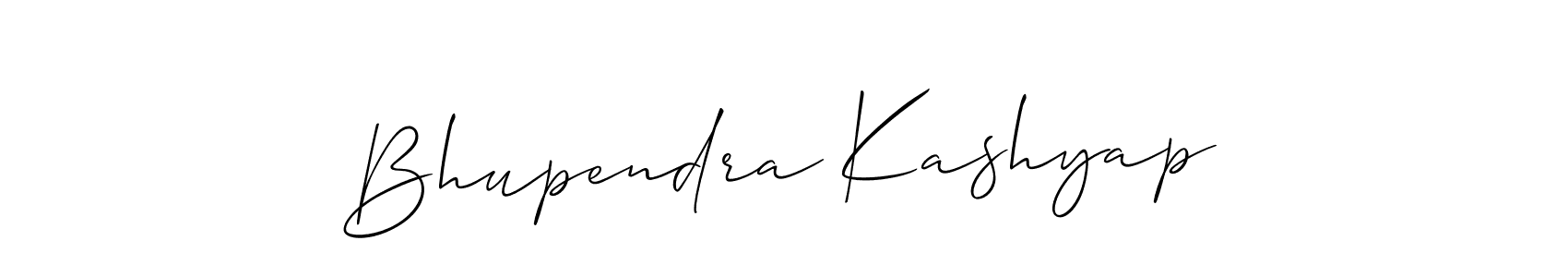 Use a signature maker to create a handwritten signature online. With this signature software, you can design (Allison_Script) your own signature for name Bhupendra Kashyap. Bhupendra Kashyap signature style 2 images and pictures png