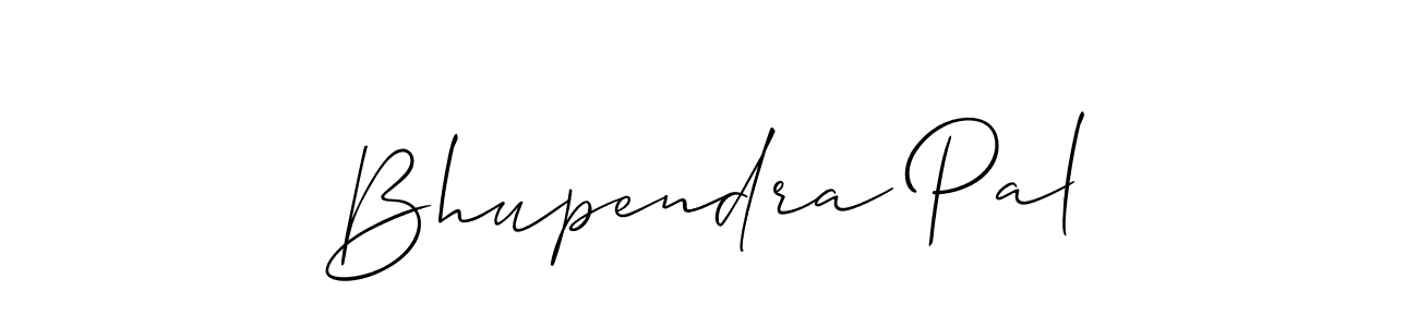 Allison_Script is a professional signature style that is perfect for those who want to add a touch of class to their signature. It is also a great choice for those who want to make their signature more unique. Get Bhupendra Pal name to fancy signature for free. Bhupendra Pal signature style 2 images and pictures png