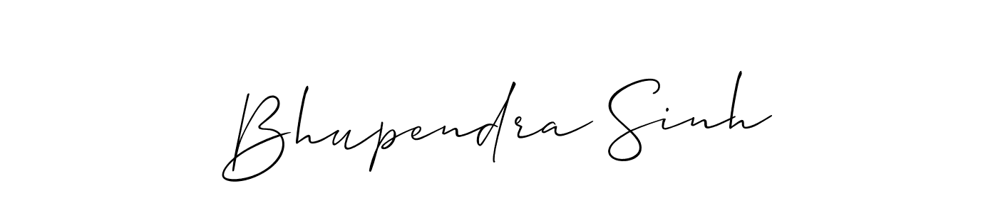 Make a beautiful signature design for name Bhupendra Sinh. With this signature (Allison_Script) style, you can create a handwritten signature for free. Bhupendra Sinh signature style 2 images and pictures png