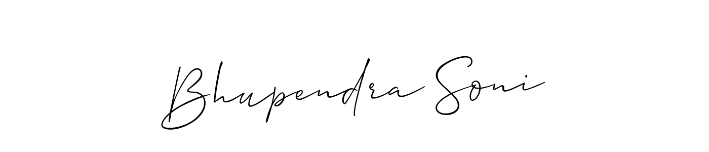 How to Draw Bhupendra Soni signature style? Allison_Script is a latest design signature styles for name Bhupendra Soni. Bhupendra Soni signature style 2 images and pictures png