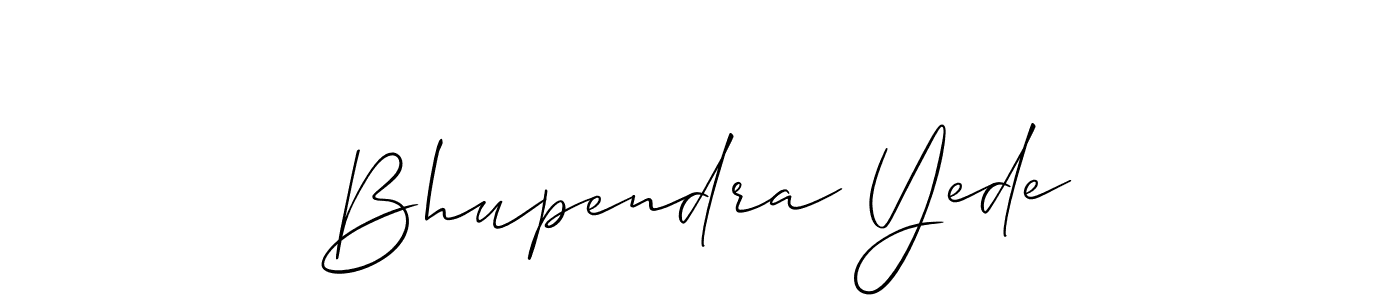 Also You can easily find your signature by using the search form. We will create Bhupendra Yede name handwritten signature images for you free of cost using Allison_Script sign style. Bhupendra Yede signature style 2 images and pictures png
