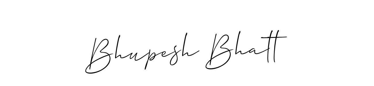 Create a beautiful signature design for name Bhupesh Bhatt. With this signature (Allison_Script) fonts, you can make a handwritten signature for free. Bhupesh Bhatt signature style 2 images and pictures png