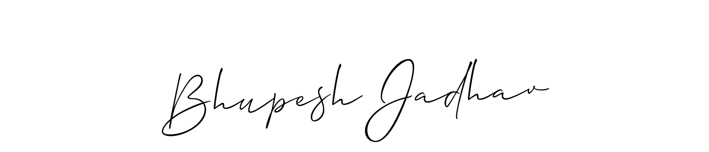 Create a beautiful signature design for name Bhupesh Jadhav. With this signature (Allison_Script) fonts, you can make a handwritten signature for free. Bhupesh Jadhav signature style 2 images and pictures png