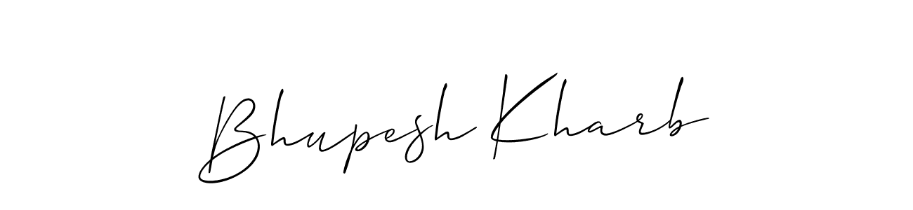 You should practise on your own different ways (Allison_Script) to write your name (Bhupesh Kharb) in signature. don't let someone else do it for you. Bhupesh Kharb signature style 2 images and pictures png