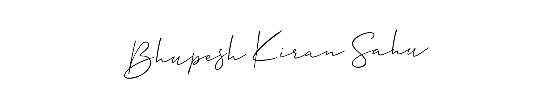 You should practise on your own different ways (Allison_Script) to write your name (Bhupesh Kiran Sahu) in signature. don't let someone else do it for you. Bhupesh Kiran Sahu signature style 2 images and pictures png