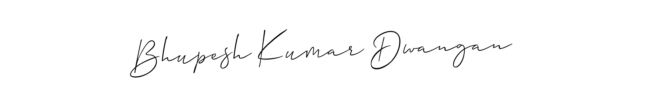 How to make Bhupesh Kumar Dwangan name signature. Use Allison_Script style for creating short signs online. This is the latest handwritten sign. Bhupesh Kumar Dwangan signature style 2 images and pictures png