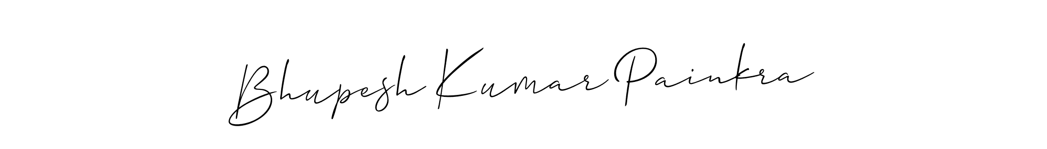 The best way (Allison_Script) to make a short signature is to pick only two or three words in your name. The name Bhupesh Kumar Painkra include a total of six letters. For converting this name. Bhupesh Kumar Painkra signature style 2 images and pictures png