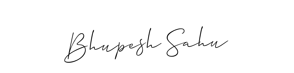 You should practise on your own different ways (Allison_Script) to write your name (Bhupesh Sahu) in signature. don't let someone else do it for you. Bhupesh Sahu signature style 2 images and pictures png