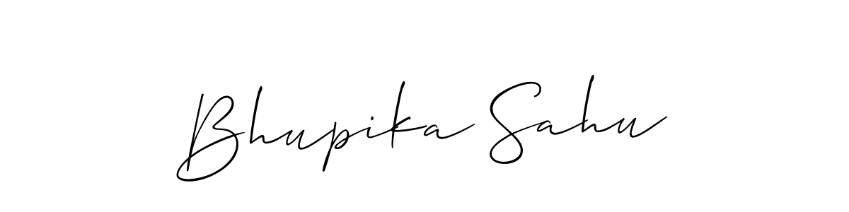 Create a beautiful signature design for name Bhupika Sahu. With this signature (Allison_Script) fonts, you can make a handwritten signature for free. Bhupika Sahu signature style 2 images and pictures png