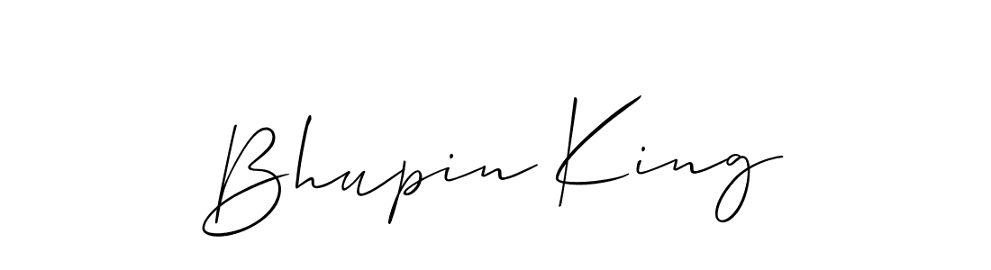 if you are searching for the best signature style for your name Bhupin King. so please give up your signature search. here we have designed multiple signature styles  using Allison_Script. Bhupin King signature style 2 images and pictures png