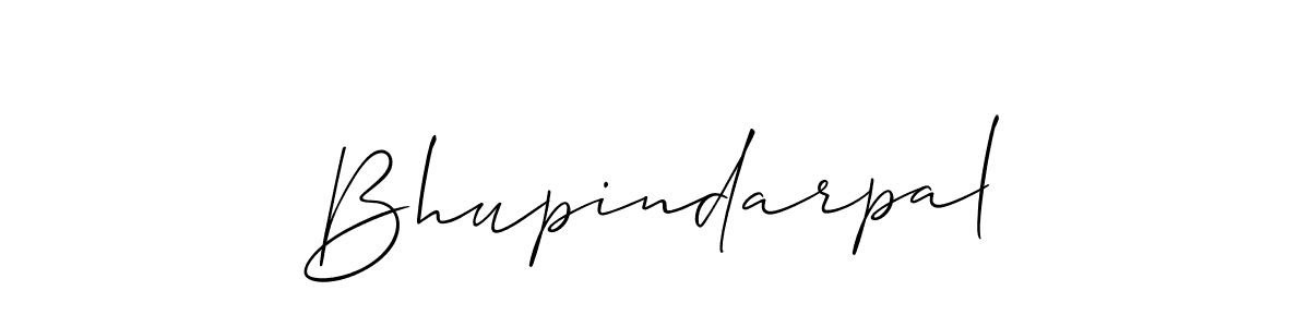 Make a beautiful signature design for name Bhupindarpal. With this signature (Allison_Script) style, you can create a handwritten signature for free. Bhupindarpal signature style 2 images and pictures png