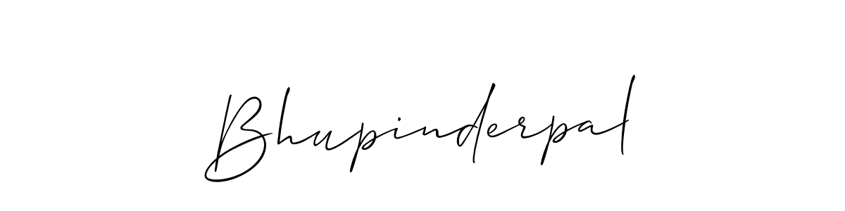 Make a beautiful signature design for name Bhupinderpal. With this signature (Allison_Script) style, you can create a handwritten signature for free. Bhupinderpal signature style 2 images and pictures png