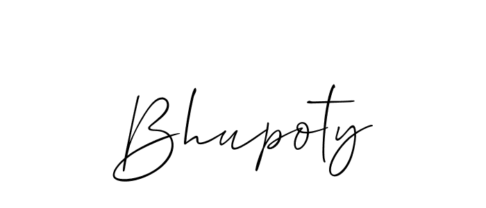 Create a beautiful signature design for name Bhupoty. With this signature (Allison_Script) fonts, you can make a handwritten signature for free. Bhupoty signature style 2 images and pictures png