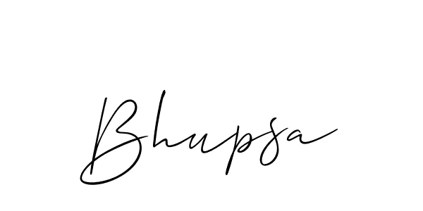 It looks lik you need a new signature style for name Bhupsa. Design unique handwritten (Allison_Script) signature with our free signature maker in just a few clicks. Bhupsa signature style 2 images and pictures png