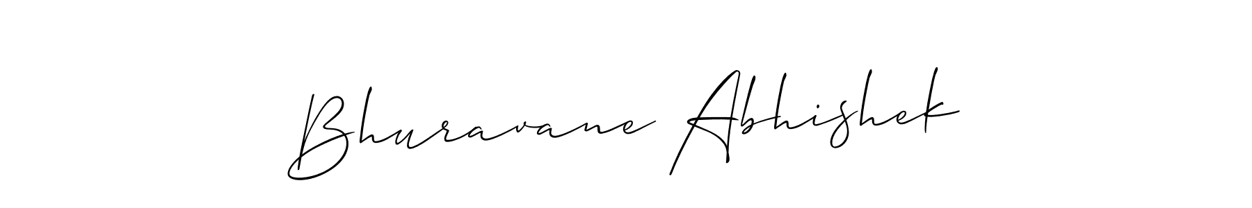 if you are searching for the best signature style for your name Bhuravane Abhishek. so please give up your signature search. here we have designed multiple signature styles  using Allison_Script. Bhuravane Abhishek signature style 2 images and pictures png