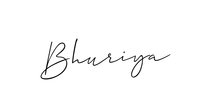 It looks lik you need a new signature style for name Bhuriya. Design unique handwritten (Allison_Script) signature with our free signature maker in just a few clicks. Bhuriya signature style 2 images and pictures png