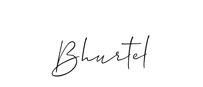 Best and Professional Signature Style for Bhurtel. Allison_Script Best Signature Style Collection. Bhurtel signature style 2 images and pictures png