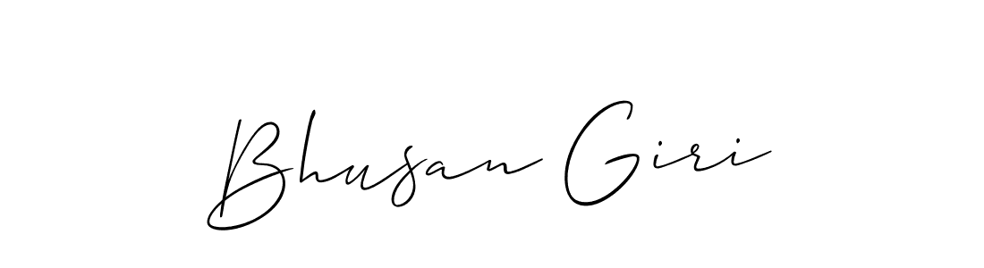 Also we have Bhusan Giri name is the best signature style. Create professional handwritten signature collection using Allison_Script autograph style. Bhusan Giri signature style 2 images and pictures png