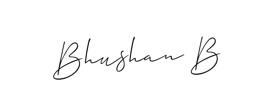Create a beautiful signature design for name Bhushan B. With this signature (Allison_Script) fonts, you can make a handwritten signature for free. Bhushan B signature style 2 images and pictures png