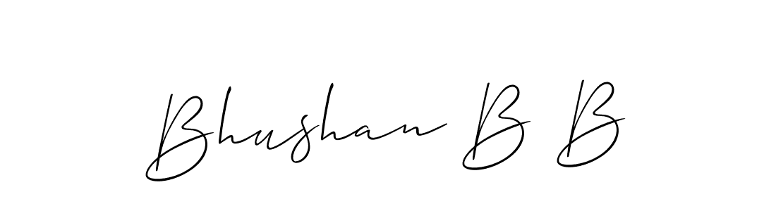 Also we have Bhushan B B name is the best signature style. Create professional handwritten signature collection using Allison_Script autograph style. Bhushan B B signature style 2 images and pictures png