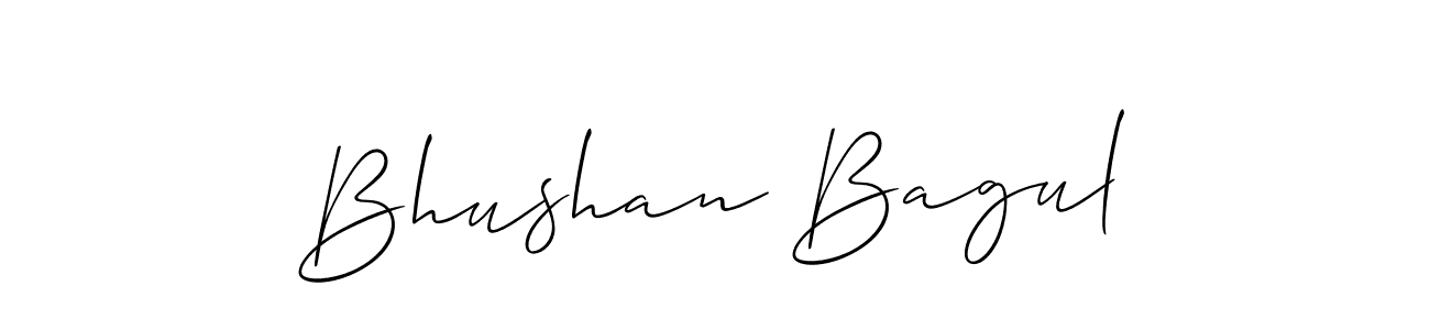 Make a beautiful signature design for name Bhushan Bagul. With this signature (Allison_Script) style, you can create a handwritten signature for free. Bhushan Bagul signature style 2 images and pictures png