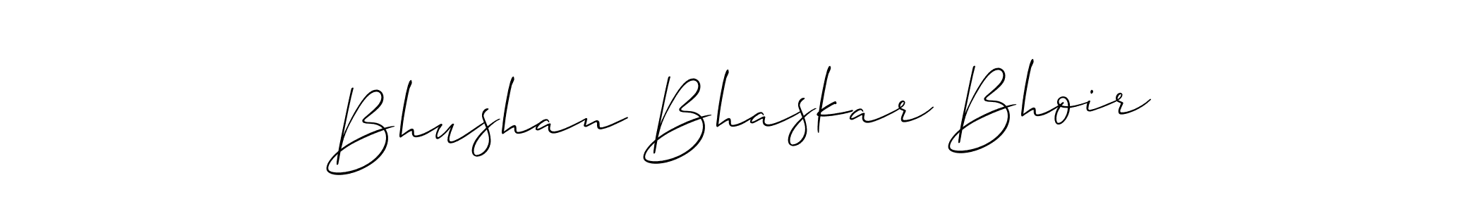 Create a beautiful signature design for name Bhushan Bhaskar Bhoir. With this signature (Allison_Script) fonts, you can make a handwritten signature for free. Bhushan Bhaskar Bhoir signature style 2 images and pictures png