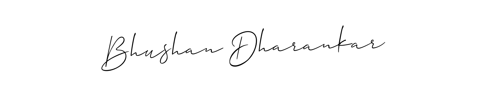 Create a beautiful signature design for name Bhushan Dharankar. With this signature (Allison_Script) fonts, you can make a handwritten signature for free. Bhushan Dharankar signature style 2 images and pictures png