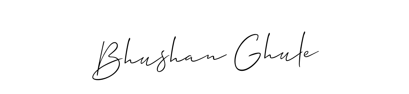 How to make Bhushan Ghule name signature. Use Allison_Script style for creating short signs online. This is the latest handwritten sign. Bhushan Ghule signature style 2 images and pictures png