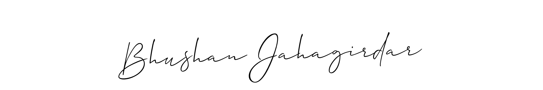 Use a signature maker to create a handwritten signature online. With this signature software, you can design (Allison_Script) your own signature for name Bhushan Jahagirdar. Bhushan Jahagirdar signature style 2 images and pictures png