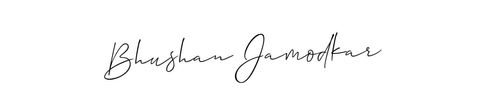 Bhushan Jamodkar stylish signature style. Best Handwritten Sign (Allison_Script) for my name. Handwritten Signature Collection Ideas for my name Bhushan Jamodkar. Bhushan Jamodkar signature style 2 images and pictures png