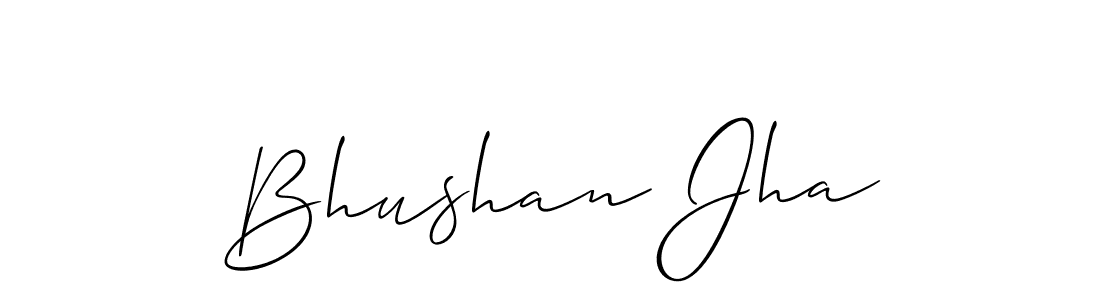 Use a signature maker to create a handwritten signature online. With this signature software, you can design (Allison_Script) your own signature for name Bhushan Jha. Bhushan Jha signature style 2 images and pictures png