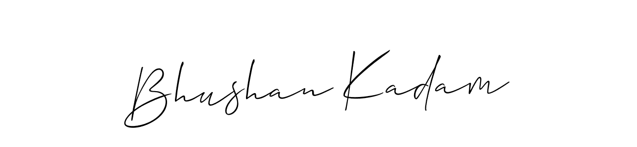 Design your own signature with our free online signature maker. With this signature software, you can create a handwritten (Allison_Script) signature for name Bhushan Kadam. Bhushan Kadam signature style 2 images and pictures png