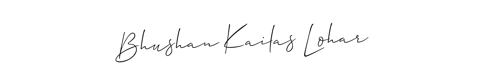 Create a beautiful signature design for name Bhushan Kailas Lohar. With this signature (Allison_Script) fonts, you can make a handwritten signature for free. Bhushan Kailas Lohar signature style 2 images and pictures png