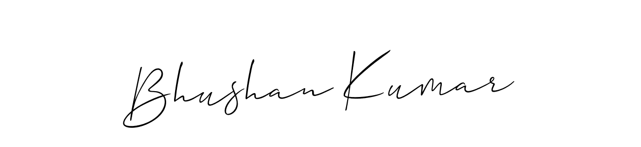 Allison_Script is a professional signature style that is perfect for those who want to add a touch of class to their signature. It is also a great choice for those who want to make their signature more unique. Get Bhushan Kumar name to fancy signature for free. Bhushan Kumar signature style 2 images and pictures png