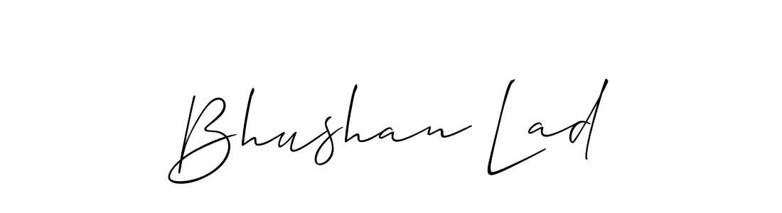 Bhushan Lad stylish signature style. Best Handwritten Sign (Allison_Script) for my name. Handwritten Signature Collection Ideas for my name Bhushan Lad. Bhushan Lad signature style 2 images and pictures png