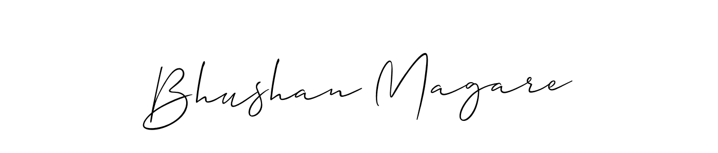 The best way (Allison_Script) to make a short signature is to pick only two or three words in your name. The name Bhushan Magare include a total of six letters. For converting this name. Bhushan Magare signature style 2 images and pictures png